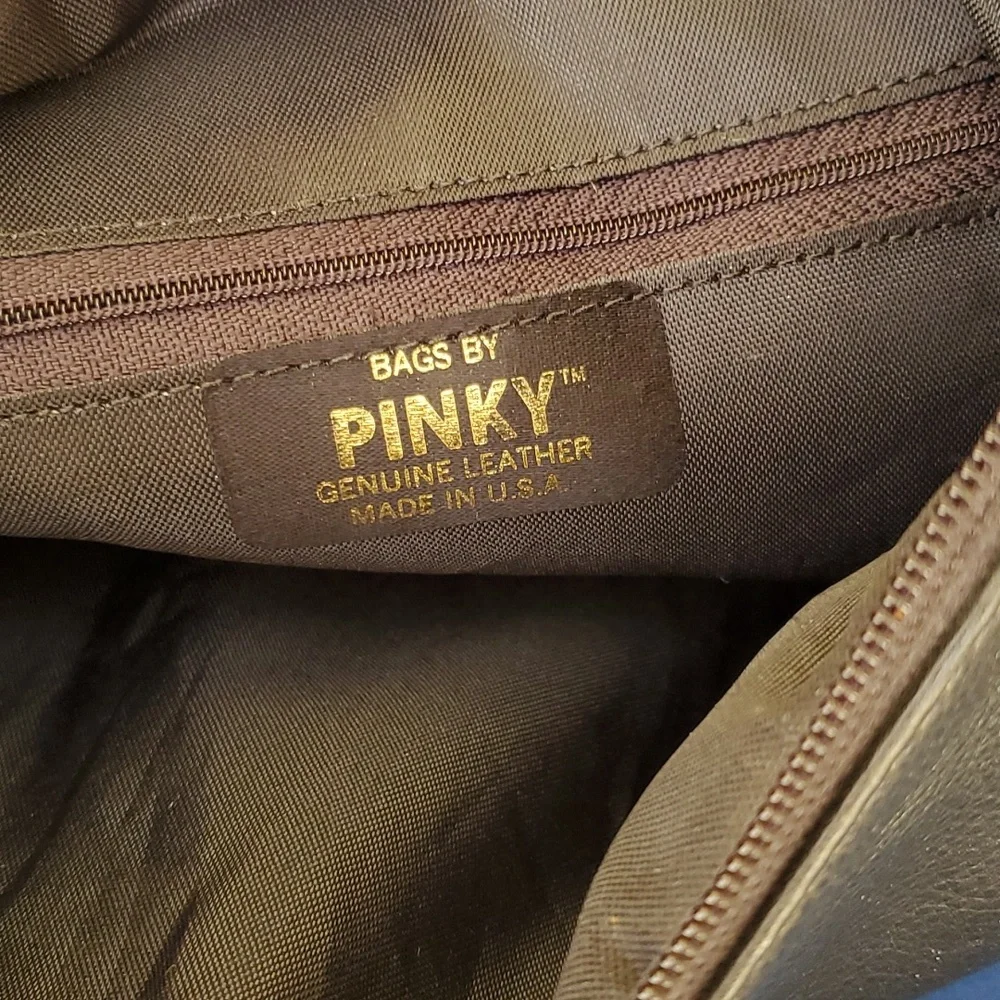 Bags by pinky brown genuine leather handbag new with tags - Picture 5 of 5